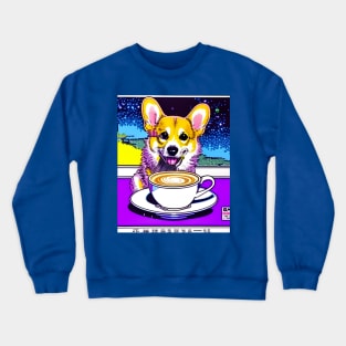 Corgi And Coffee Crewneck Sweatshirt